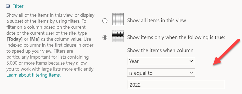 SharePoint and Microsoft Lists Year view